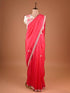 Designer Red Saree Featuring Sequin and Moti Embroidery