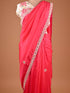 Designer Red Saree Featuring Sequin and Moti Embroidery