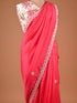 Designer Red Saree Featuring Sequin and Moti Embroidery