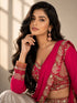 Rani Pink Embroidered Lehenga Set with Champagne Gold Skirt & Dupatta