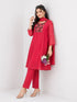 Elegant Rani Red Sharara with Geometric Print