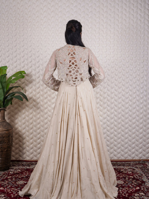 Sequin Embroidered Lehenga with Chid Work