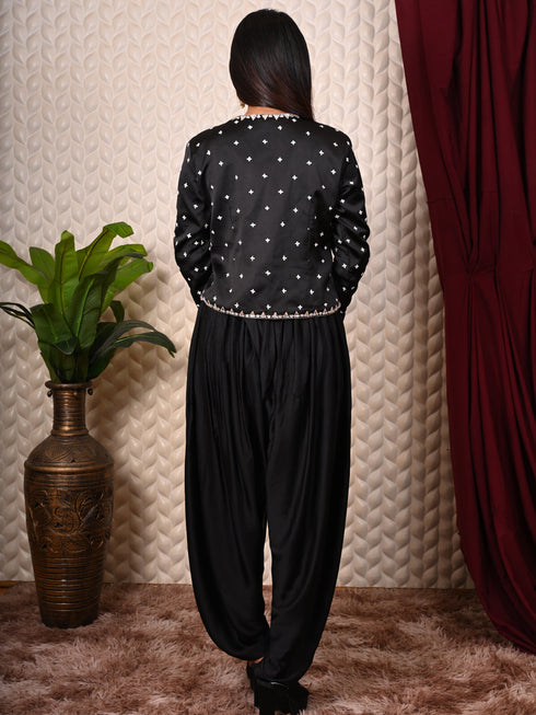 Black Mirror Work Indo-western Set