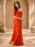 Elegant Orange Silk Saree with Designer Blouse | Premium Party Wear Saree