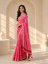 Pink Silk Saree with Embroidered Border