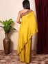 Yellow Drape Saree With Boutique Work