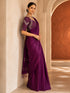 Elegant Purple Silk Saree with Designer Blouse | Premium Party Wear Saree