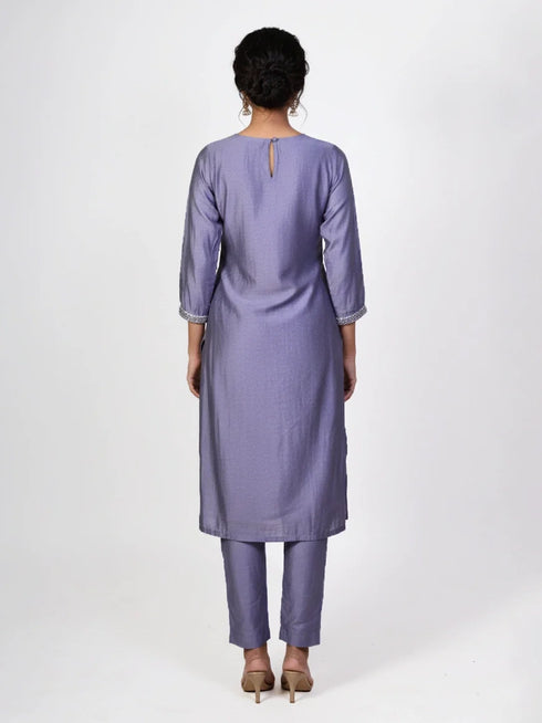 Cream kurti with dupatta