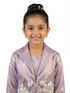 purple embellished co ord set for girls with jacket and pants metallic tissue silk party wear kids outfit
