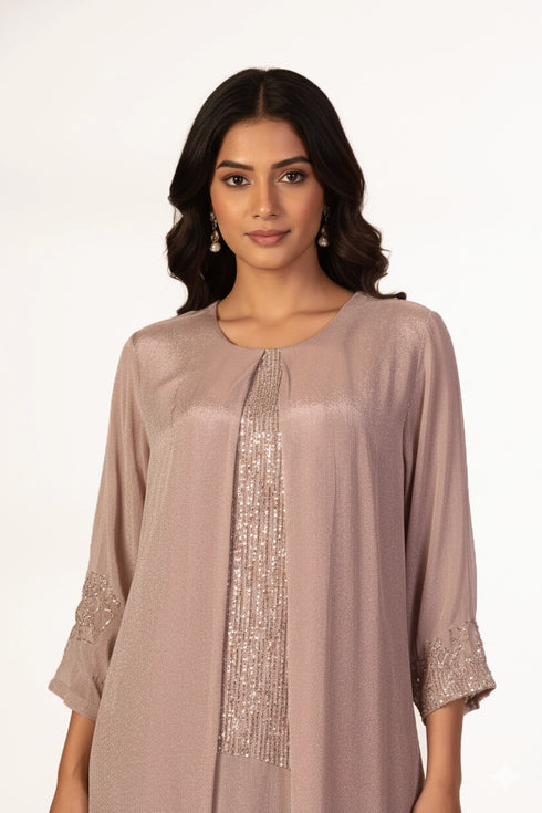 Purple kurti with dupatta