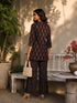 Elegant Black Paisley Print Co ord set