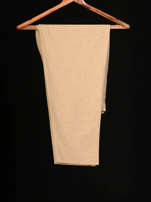 Beige Cotton Work with Thread Work