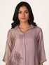 Purple Printed Co-Ord Set for Women – Elegant Casual Ethnic Outfit