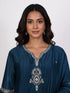Lavender embroidered kurti set with dupatta