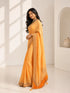 Orange Embroidered Designer Saree for Women with Elegant Border Work