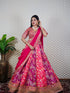 Pink Lehenga With Machine Work