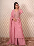 Pink kurti with Dori & Patti Work