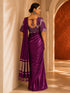 Designer Saree with Embroidered Border & Matching Blouse