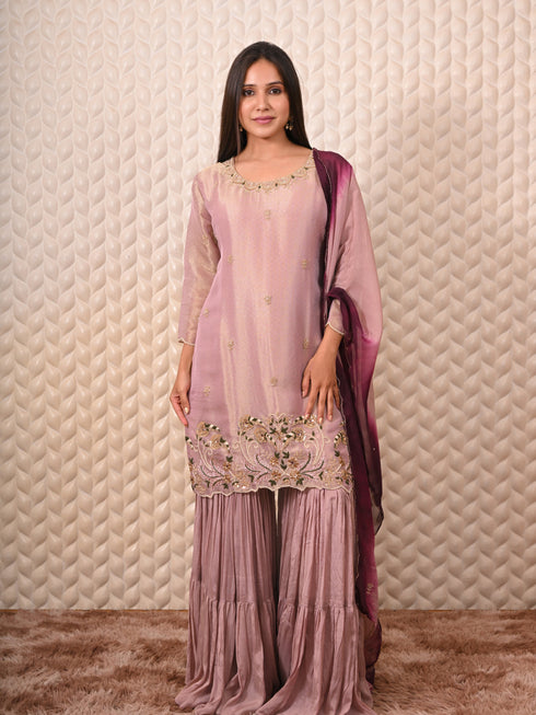 Zardozi Work Purple Kurti