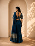 Designer Saree with Embroidered Border & Matching Blouse