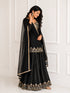 Black Embroidered Sharara Set with Dupatta for Women
