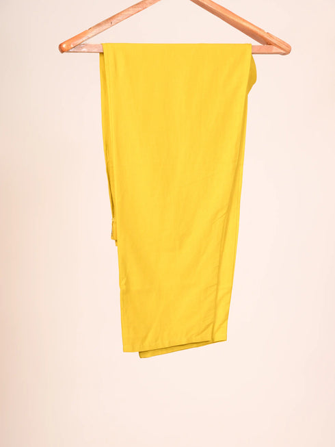 Mustard Cotton Kurti With Floral Print