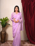 Purple Indo-western set with tassel work
