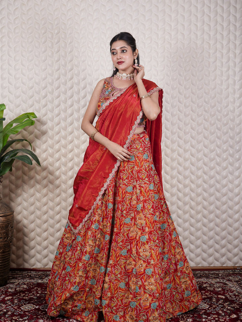 Zari & Sequin Embroidered Fancy Lehenga