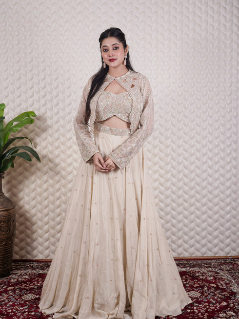 Heavy Zardozi & Gota Work Lehenga