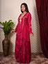 V NeckLine Embroidery Indo Western Set