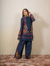 Blue Kurti with Multi-color Thread Working