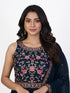 Rust floral embroidered kurti set