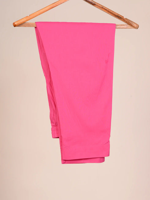 Pink Kurti set with Glass Work