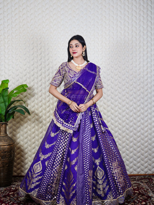 Embellished Lehenga with Gota & Zari