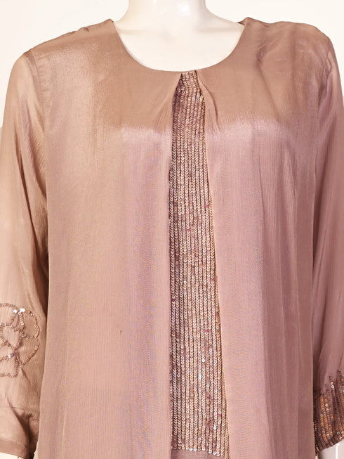 Purple kurti with dupatta