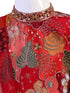 red floral printed lehenga choli for girls with dupatta satin silk party wear kids ethnic dress