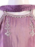 purple embroidered co ord set for girls with dupatta and pants organza silk festive kids outfit