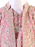 pink embroidered co ord set for girls with jacket and pants satin crepe party wear kids outfit