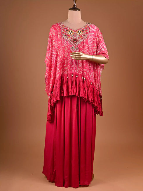 Rani Kaftan with Zardogi, Moti and Thread Work