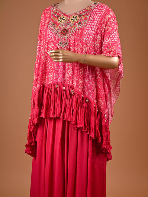 Rani Kaftan with Zardogi, Moti and Thread Work