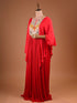 Red Kaftan with Zardogi Gota Patti Work