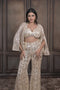 Indo-Western Palazzo Saree Fusion Set