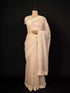 Cream Saree with Pearl & Resham Embroidery