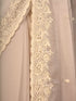 Cream Saree with Pearl & Resham Embroidery