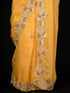 Pita Embroidered Saree in Mustard Tone
