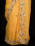 Pita Embroidered Saree in Mustard Tone