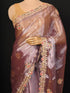 Pita Embroidered Saree with Cutwork Border