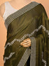 Pearl & Thread Work Mehndi Color Saree