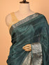 Green Saree with Moti Embroidery