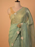 Green Saree with Zarkan Embellishment